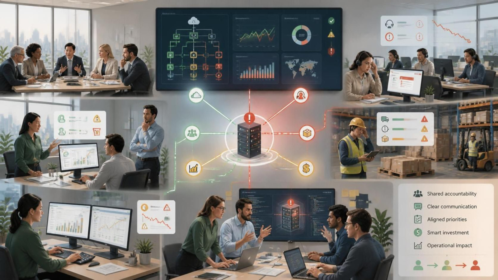 A cross-functional corporate team responds to a technology bottleneck.